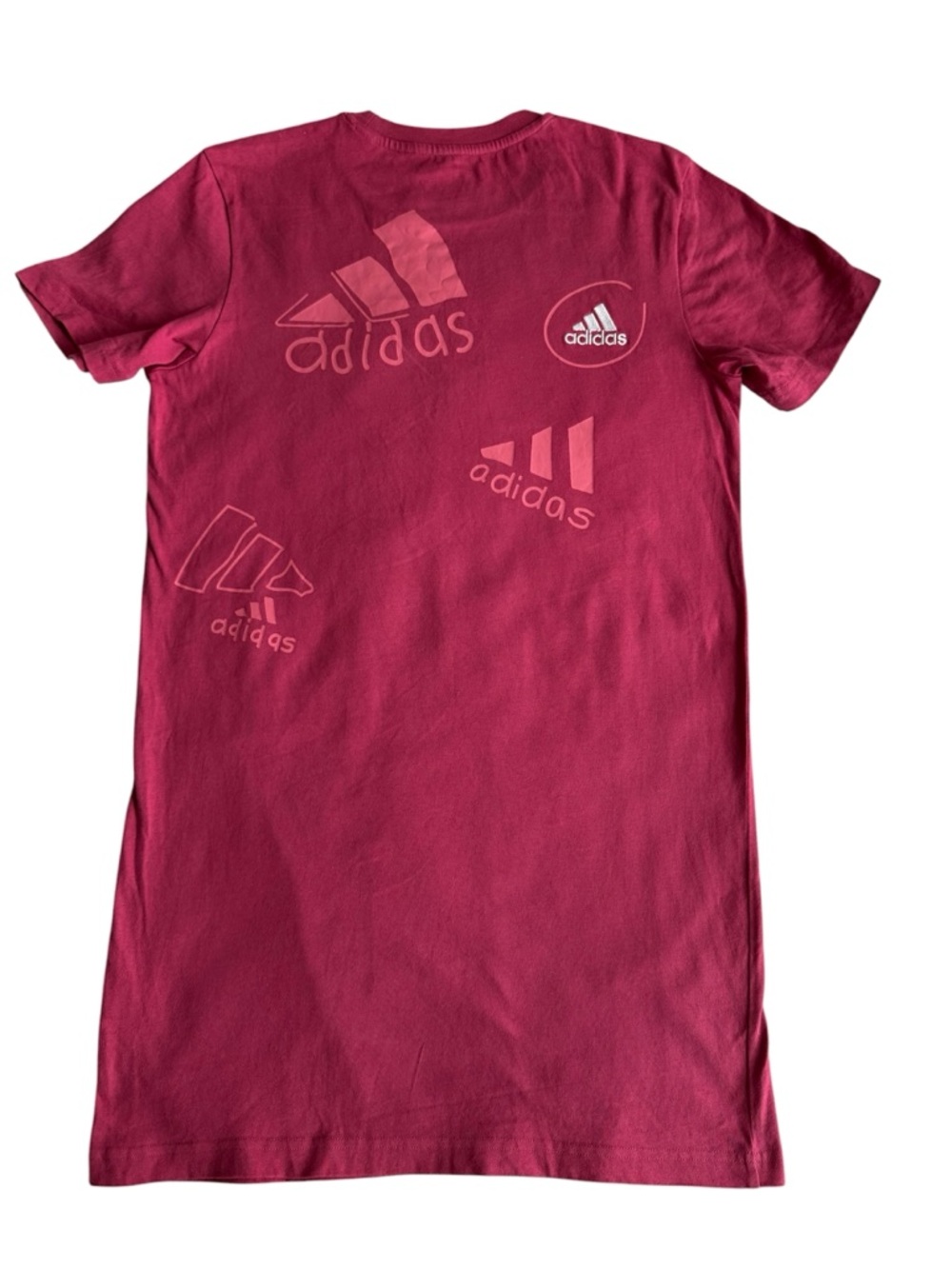 Adidas Muted Pink Sporty Short Sleeve Crewneck Tee Dress